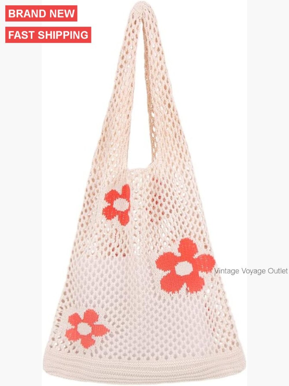 Crochet Tote Bag Mesh Beach Hobo Shoulder Bag Y2k Fairy Grunge Aesthetic